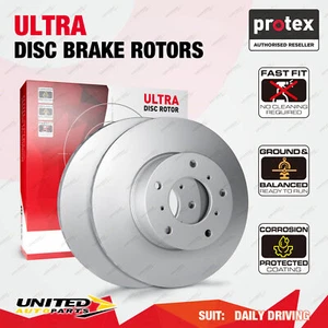 Pair Front Protex Disc Brake Rotors for Mazda E2000 E2200 Traveller 1600 2000 - Picture 1 of 2