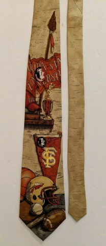 Florida State Seminoles FSU Neck Tie Necktie Football Baseball Basketball Silk Cover