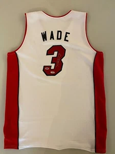 Dwyane Wade Miami Heat Signed White Jersey PSA COA Free Shipping - Picture 1 of 3