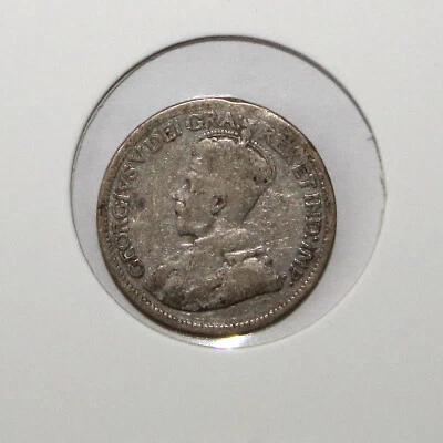 Canada 1919 10 Cent Silver Dime VG KM23 Free Shipping - Image 1 of 2