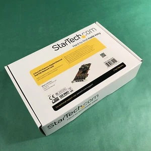 NEW! Startech ST4000PEXPSE 4-Port RJ45 Ethernet Power Gigabit PoE PCIe Card - Picture 1 of 10