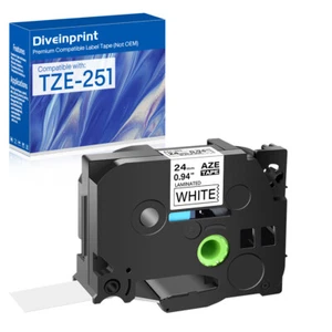 1PK Compatible for Brother PT-E550W PT-550 TZ TZe-251 Label Cartridge Tape 1 in - Picture 1 of 10