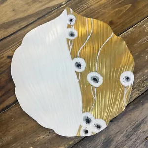 Sylvie Coquet Limoges Creations Porcelain Feelings Leaf Trinket Jewelry Plate - Picture 1 of 6