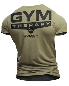 098. Gym Therapy Back Design Funny Workout Gym T-Shirt for Men - Picture 1 of 40