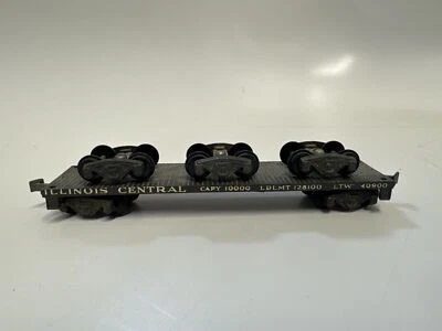 CUSTOM S SCALE ILLINOIS CENTRAL FLATCAR WITH BOGEY LOAD  - Image 1 of 3
