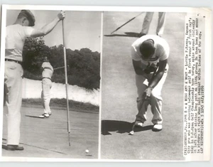 GOLFER PROFESIONAL Loddie P Kempa LUTO Putting Miss DE COLECCIÓN Deportes 1950 Foto de Prensa - Imagen 1 de 2