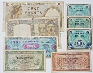 France Banknotes (8pcs) Coins (18pcs) 1940 - 1977 Collectables History - Bild 1 von 24