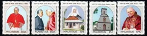 MAURICIO MNH 1989 SG822-26 Visita del Papa Juan Pablo II - Imagen 1 de 1