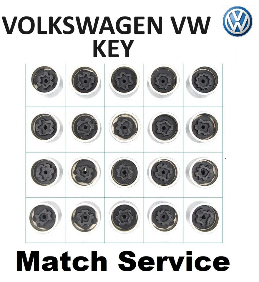 Volkswagen VW Security Master trava de bloqueio porca de roda chave parafuso serviço de correspondência VAG - Imagem 1 de 1