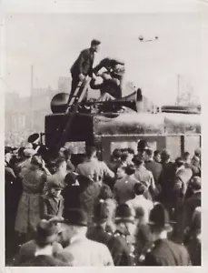 1937 Riot Oswald Mosley Liverpool Sound Truck England UK Rare Press Photo - Picture 1 of 2