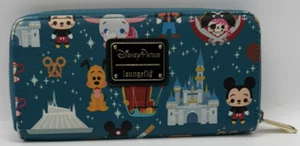 Disney Parks Magic Kingdom Favorite Attraction & Characters Loungefly Wallet - Picture 1 of 17