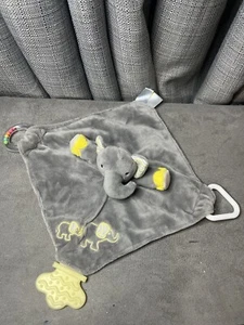 Stephan Baby Elephant Security Blanket Gray Lovey Teether Rattle Toy 2017 8” In - Picture 1 of 11