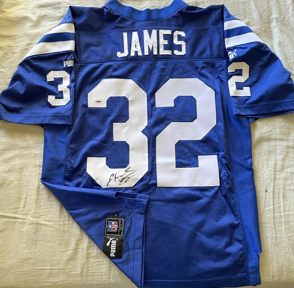 Edgerrin James signed autographed Colts authentic Puma game model jersey PSA/DNA - Image 1 of 2