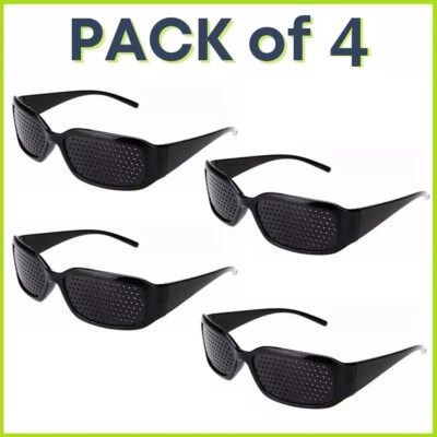 4x Gafas Unisex Pequeño Agujero Corrección de Ojos Ejercicio Cuidado de la Visión Mejora Foto 1 de 4