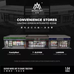 MoreArt 1:64 Non-Assemble Diorama LED Lighting Model Car Display Station - Picture 1 of 11