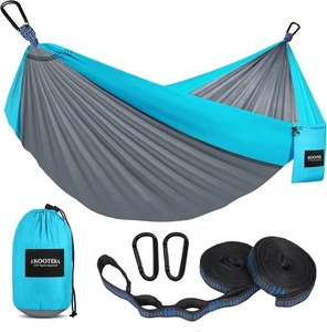 Kootek Portable Camping Hammock 500lb Capacity SP513 Blue/Grey New in Bag - Picture 1 of 5