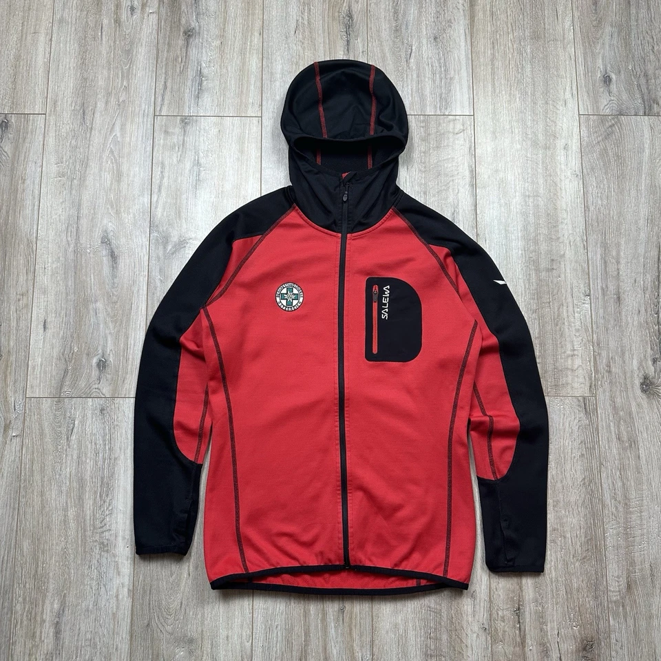 Salewa BRD Merino Wool Hoody Jacket Red Mens Size 46/S (US XS) - Image 1 of 4