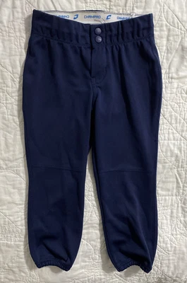 CHAMPRO Girl's Fireball Low-Rise Fastpitch Softball Pants, Medium, Navy - Image 1 of 4