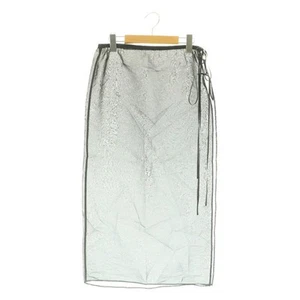 Babylon BABYLONE 25SS Sheer Wrap Ribbon Skirt Long Organdy Black 286095 MY Used - Picture 1 of 8