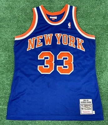 New York Knicks NBA Jersey Patrick Ewing Mitchell & Ness Size Large Authentic NY - Image 1 of 4