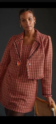 Conjunto Blazer Vestido Anthropologie Maeve Tweed Tamanho 6 - Imagem 1 de 4