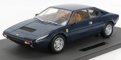 MODELLINO AUTO STATICO TOPMARQUES FERRARI DINO 308 GT4 COUPE 1973 BLU SCALA 1/12 - Immagine 1 di 4