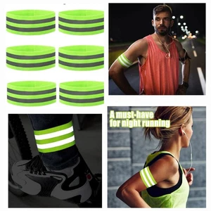 6Pcs High Visibility Reflective Armband Running Safety Gear band Night Activity  - Picture 1 of 9