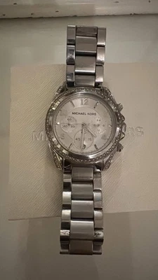 Michael Kors MK5165 Ladies Blair Chronograph Watch - Silver - Image 1 of 2