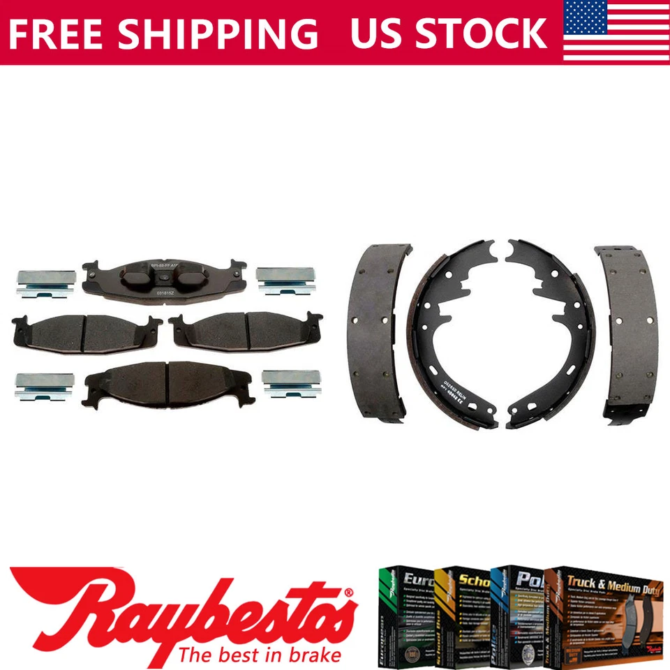 Kit pastillas de freno y zapatas de freno delanteras traseras de cerámica para Ford Bronco 1994-1996 Foto 1 de 4
