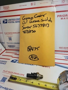 Genuine Cummins Oil Pressure Switch Sensor 5677803 4076930 NEW, H2 - Picture 1 of 11