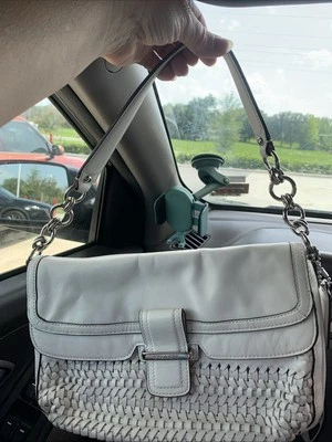 Bolso de Mano Coach Blanco Tejido Excelente Estado Foto 1 de 4