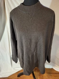 J Jill Cashmere Sweater Mock Neck Brown 100% Cashmere Size M Petite - Picture 1 of 7