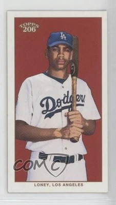 2002 206 Mini Black Polar Bear Back James Loney (Solid Red Background) Rookie RC - Image 1 of 2