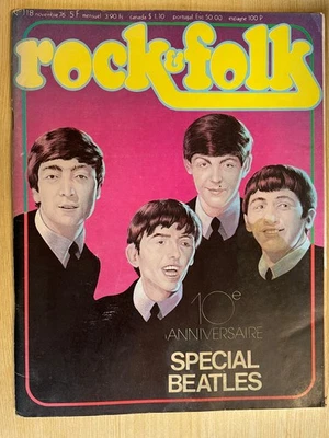 Vintage French Rock & Folk Magazine No 118 1976 10th Anniversary Special Beatles - Image 1 of 4