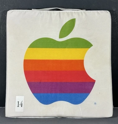 Cojín de asiento vintage del Super Bowl XIX 1985 con logotipo de computadora Apple arco iris 13", #14 Foto 1 de 4