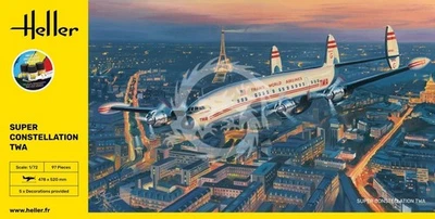 STARTER KIT Super Constellation TWA  Heller 58391 skala 1/72 - Immagine 1 di 3