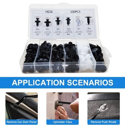 100 x Fender вкладыш крепеж заклепки зажимы фиксатор универсальный для suzuki - Изображение 1 из 4