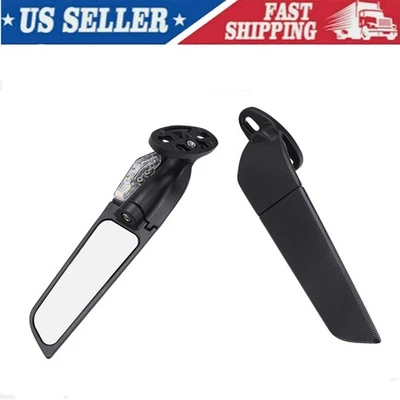 Par de espejos retrovisores LED ajustables señales de giro para Suzuki GSXR600 750 250R tienda EE. UU. Foto 1 de 4