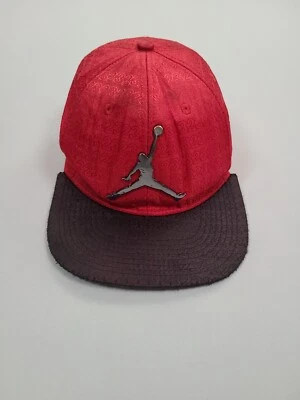 Jordan Hat Cap Snap Back Youth Red Black Jumpman Basketball Unisex - Image 1 of 4