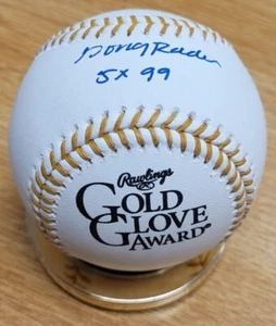 Autographed DOUG RADER  "5X GG" Official Gold Glove Baseball - COA - Picture 1 of 1
