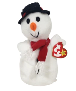 Ty Beanie Babies Collection Sitzsack Plüschtier Stofftier Schneeball Der Schneemann - Bild 1 von 7