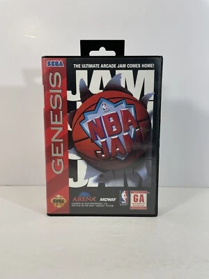 NBA JAM CIB Hangtab Complete In Box +Registration Card Sega Genesis Game - Image 1 of 4