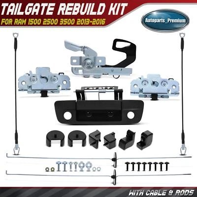 Kit de reconstrucción de herrajes para puerta trasera con cable y varilla para Ram 1500 2500 3500 2013-2016 Foto 1 de 4