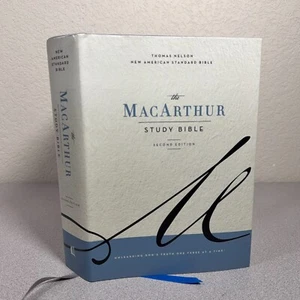 NASB MacArthur Study Bible 2nd Edition Hardcover Gray Comfort Print: Unleas - Foto 1 di 10