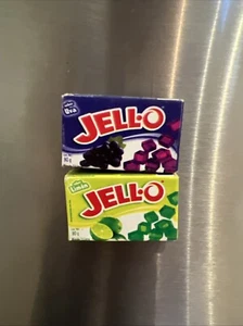 Jello Mini Fridge Magnets Advertisement Miniature Decor Rare Unique 2pcs - Picture 1 of 8