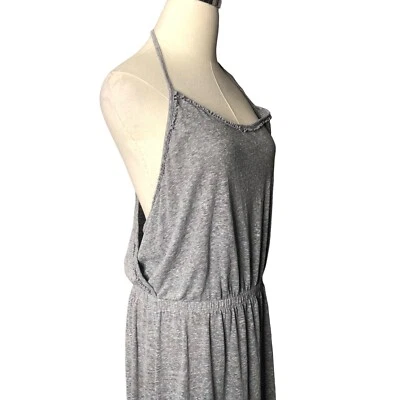 Vestido sin mangas Victoria's Secret Lounge gris jersey espalda corredor maxi talla grande Foto 1 de 4