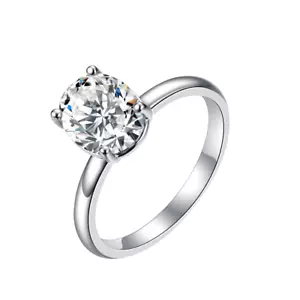 2ct VVS1 D Excellent 18K Rose Gold Lab Created Oval Ring Diamond Test Pass - Picture 1 of 5