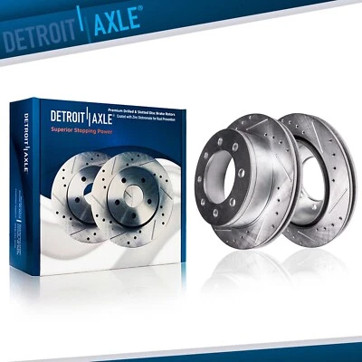 Rear Drilled Disc Brake Rotors for Chevrolet GMC Express Savana 2500 3500 SRW - Image 1 of 4