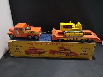 P649-MATCHBOX KING SIZE K-8-A PRIME MOVER,TRAILER  AND CATERPILLAR TRACTOR BOXED - Image 1 of 4