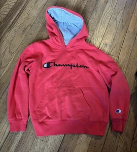 Champion Sweatsuit Boys Kids size S Black w Red Logo 2 Pieces Jacket Pants Set - Picture 1 of 4